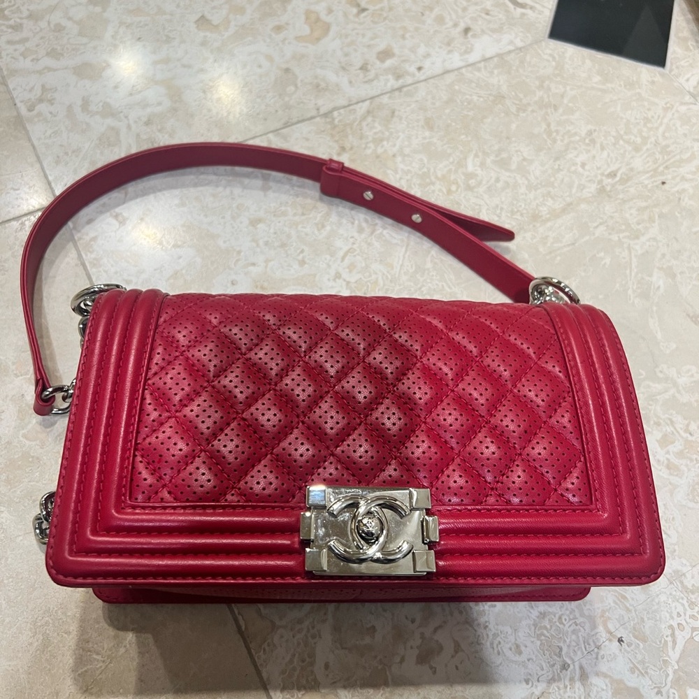 Chanel Red Quilted Women's Bag